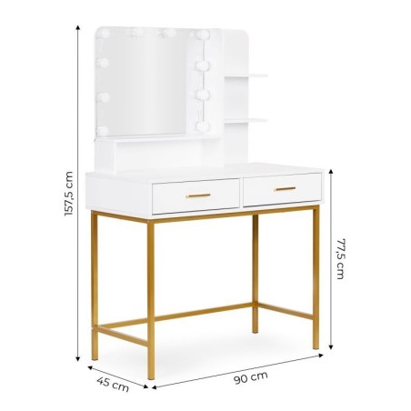 Suur tualettlaud peegli ja LED-valgustuseg... | FreshDesign.ee