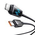 Mcdodo CA-2630 USB-C ja Lightning kaabel, 36 W, LED-ekraan, 1,2 m