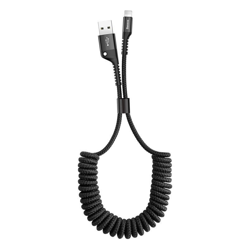 Baseus vedruga kaabel Lightning 1m 2A (must)