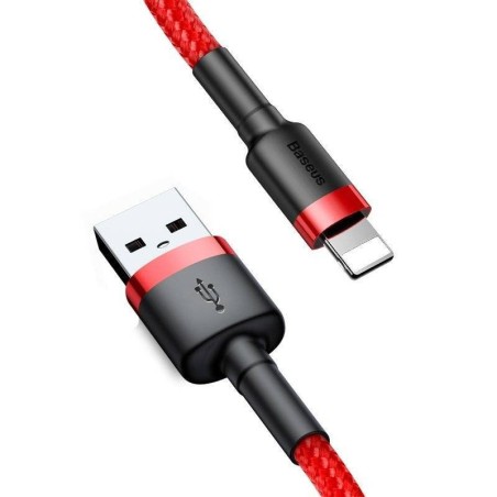 Baseus Cafule USB Lightning kaabel 2,4A 0,5m (punane)