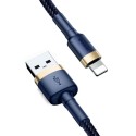 Baseus Cafule Lightning kaabel 1,5A 2m (kuldne+tumesinine)