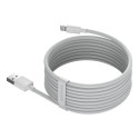 Baseus Simple Wisdom Data Cable Kit USB to Lightning 2,4A (2 tk/komplekt) 1,5 m valge