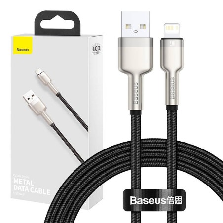 USB-kaabel Lightning Baseus Cafule jaoks, 2,4A, 1m (must)