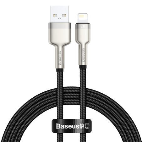 USB-kaabel Lightning Baseus Cafule jaoks, 2,4A, 1m (must)