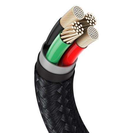 USB-kaabel Lightning Baseus Cafule jaoks, 2,4A, 1m (must)