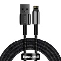 Baseuse volframkuldne USB-kaabel iP-ga 2,4A 2m (must)
