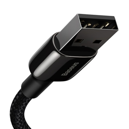 Baseuse volframkuldne USB-kaabel iP-ga 2,4A 2m (must)