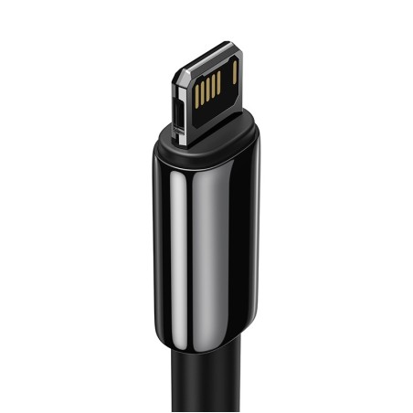 Baseuse volframkuldne USB-kaabel iP-ga 2,4A 2m (must)