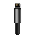 Baseuse volframkuldne USB-kaabel iP-ga 2,4A 2m (must)