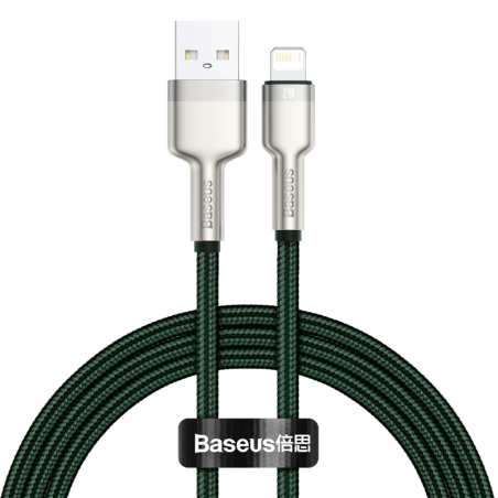USB-kaabel Lightning Baseus Cafule jaoks, 2,4A, 1m (roheline)