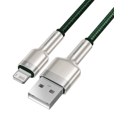 USB-kaabel Lightning Baseus Cafule jaoks, 2,4A, 1m (roheline)