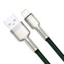 USB-kaabel Lightning Baseus Cafule jaoks, 2,4A, 1m (roheline)
