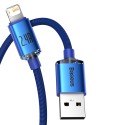 Baseus Crystal Shine'i USB-kaabel Lightningiga, 2,4A, 1,2m (sinine)