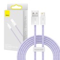 Baseuse dünaamiline USB-kaabel Lightningiga, 2,4A, 2m (lilla)