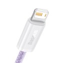 Baseuse dünaamiline USB-kaabel Lightningiga, 2,4A, 2m (lilla)
