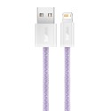 Baseuse dünaamiline USB-kaabel Lightningiga, 2,4A, 2m (lilla)