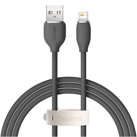 Baseus Jelly USB-kaabel Lightningiga, 2,4A, 1,2m (must)