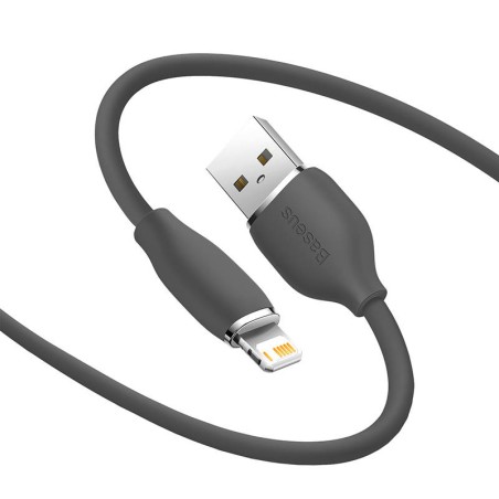 Baseus Jelly USB-kaabel Lightningiga, 2,4A, 1,2m (must)
