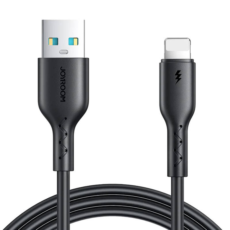 USB-välklaadimiskaabel Lightning Joyroom SA26-AL3/ 3A / 1m (must)