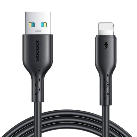 USB-välklaadimiskaabel Lightning Joyroom SA26-AL3/ 3A / 1m (must)