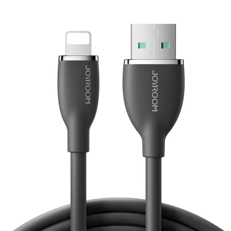 Värviline 3A USB kaabel Lightning SA29-AL3 / 3A / 1,2m (must)