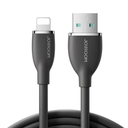 Värviline 3A USB kaabel Lightning SA29-AL3 / 3A / 1,2m (must)