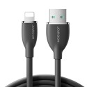 Värviline 3A USB kaabel Lightning SA29-AL3 / 3A / 1,2m (must)
