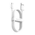 Baseus Simple Wisdom andmekaabli komplekt USB to Micro 2.1A (2 tk/komplekt) 1,5 m valge