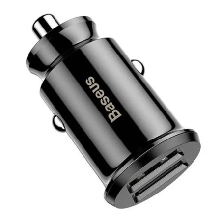 Baseus Grain autolaadija 2x USB 5V 3.1A (must)