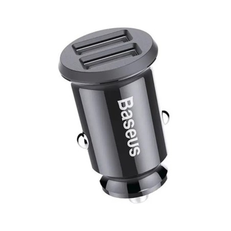 Baseus Grain autolaadija 2x USB 5V 3.1A (must)