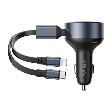 Vention FFOB0 USB-C autolaadija + USB-C/Lightning 30W kaabel