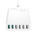 Laadija 6x USB Blitzwolf BW-S15, QC 3.0, 60 W (valge)