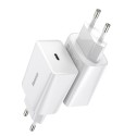 Baseus Speed ​​Mini kiirlaadija, USB-C, PD, 3A, 20 W (valge)