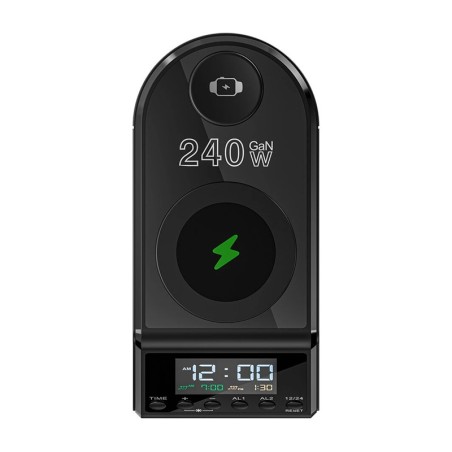 Blitzwolf BW-FW10 äratuskell laadijaga 2xUSB-A, 4xUSB-C, 240W