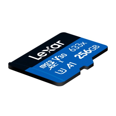 Lexari suure jõudlusega 633x microSDXC 256 GB mälukaart + SD-adapter