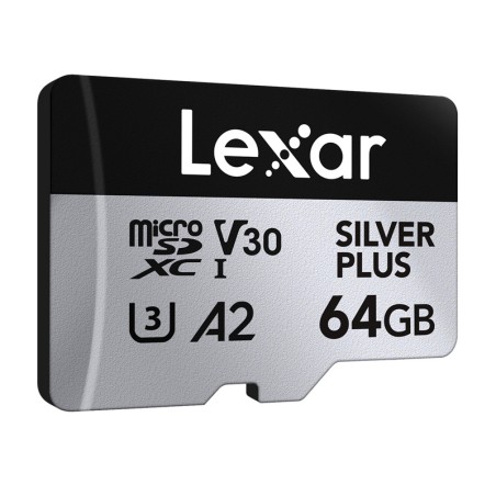 Lexar High-Performance Silver Plus microSDXC 64GB mälukaart + adapter