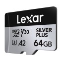 Lexar High-Performance Silver Plus microSDXC 64GB mälukaart + adapter