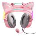 ONIKUMA X15Pro mängukõrvaklapid Roosad/kassikõrvad