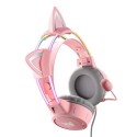 ONIKUMA X15Pro mängukõrvaklapid Roosad/kassikõrvad