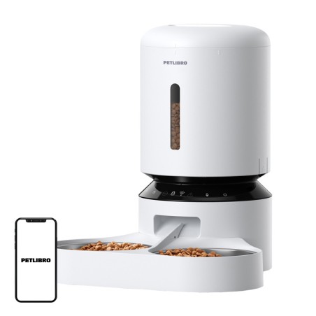 Petlibro Granary toiduautomaat kahe kausiga, WiFi, 5 liitrit (valge)