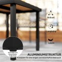 Ilmastikukindel plastist aialaud alumiiniumraamiga, 78 × 78 × 74 cm