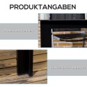 Ilmastikukindel must 6 inimese terrassilaud karastatud klaasist, 150 × 90 × 74 cm