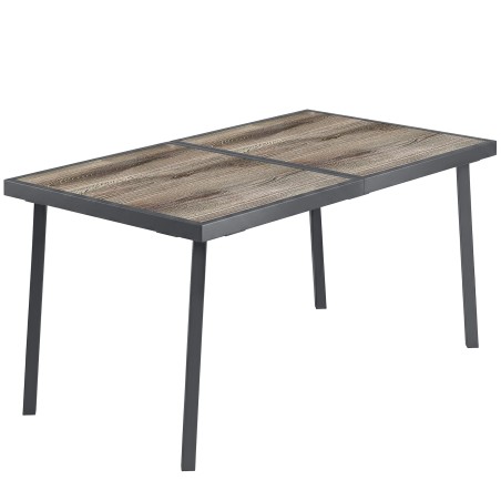Ilmastikukindel välilaud 6 inimesele, 145 × 85 × 72 cm, hall