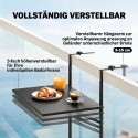 Reguleeritav rõdulaud 6–15 cm paksusele piiretele, must