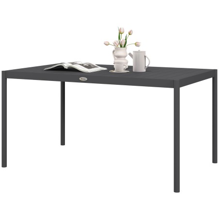 Ilmastikukindel alumiiniumist aialaud, 145 × 90 × 74 cm, tumehall