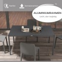 Ilmastikukindel alumiiniumist aialaud, 145 × 90 × 74 cm, tumehall