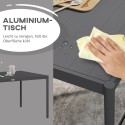 Ilmastikukindel alumiiniumist aialaud, 145 × 90 × 74 cm, tumehall