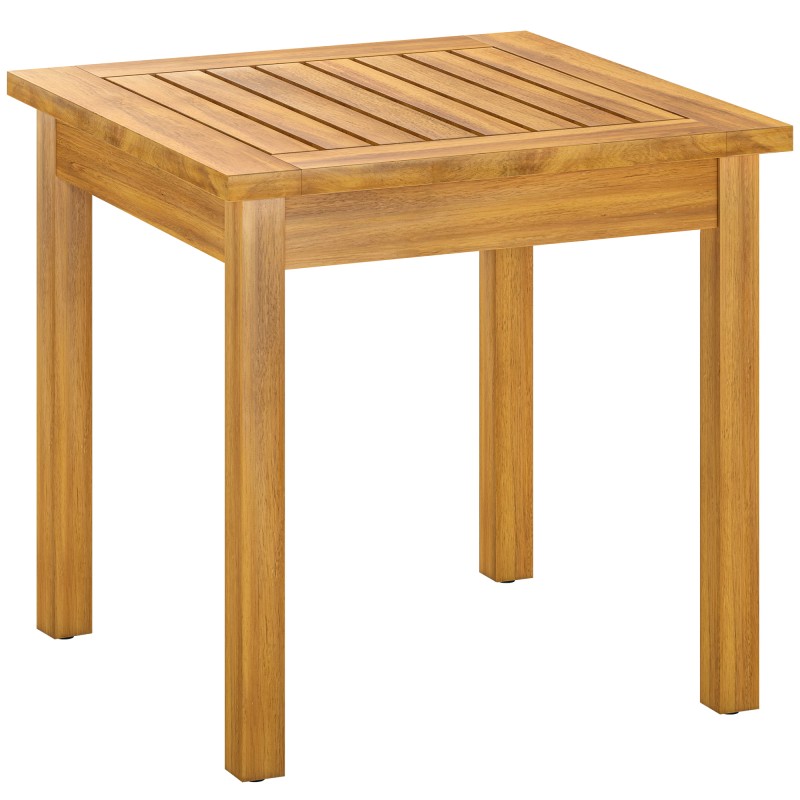 Ilmastikukindel kandiline aialaud liistudisainiga, 48 × 48 cm, reguleeritavad jalad