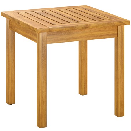 Ilmastikukindel kandiline aialaud liistudisainiga, 48 × 48 cm, reguleeritavad jalad