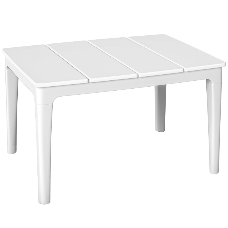 Ilmastikukindel plastikust aialaud, 70 × 53 cm, kreemvalge